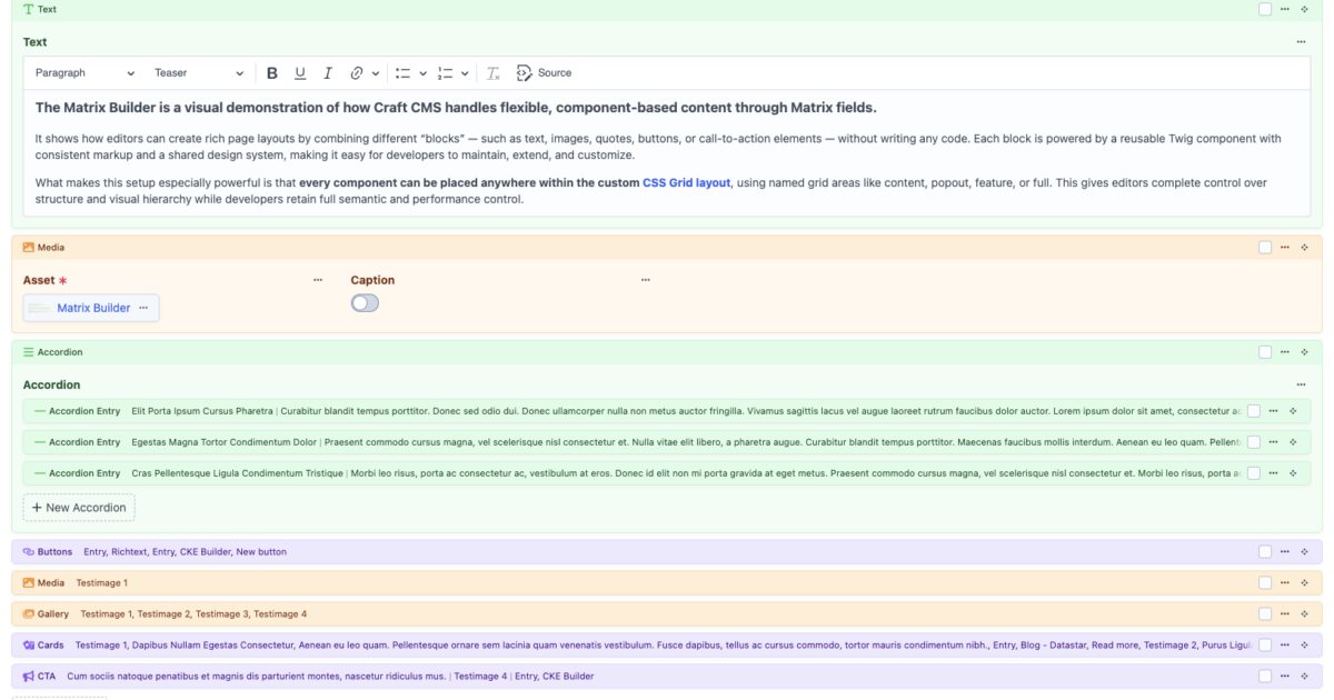 Matrix Builder — Component-Based Page Layouts in Craft CMS | Craft Kit