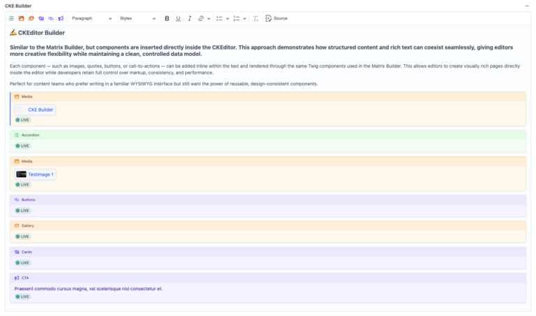 CKEditor Builder — Structured Components Inside Craft CMS Rich Text ...